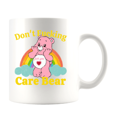 Don't Fucking Care Bear  Insulated Bottle with Straw and Spout