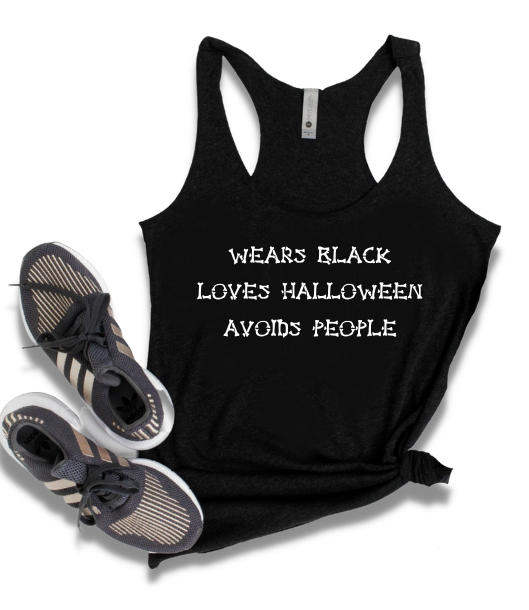 WEARS BLACK LOVES HALLOWEEN AVOIDS BLACK