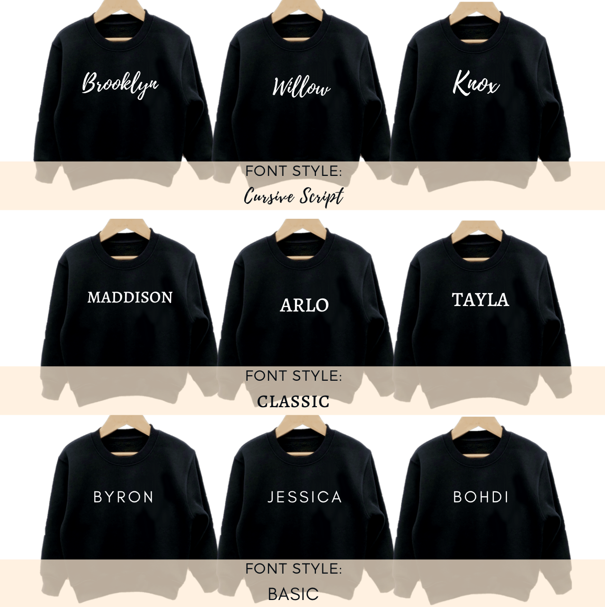 PERSONALISED NAME SWEATER